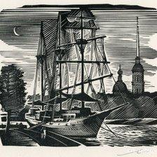 Схема вышивки «парусник»