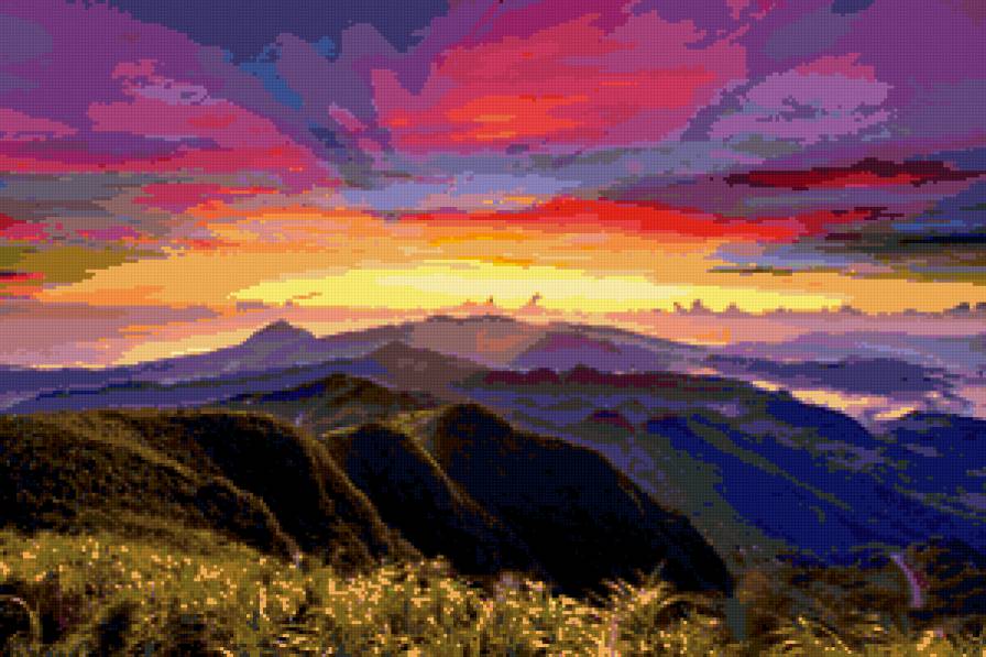 Рассвет - горы, природа, пейзаж - предпросмотр