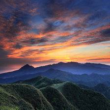 Схема вышивки «Горы рассвет»