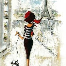 Схема вышивки «Парижанка»