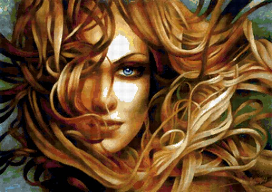 девушка - волосы, девушка - предпросмотр