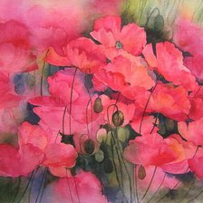 Схема вышивки «маки»