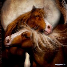 Схема вышивки «Лошади»