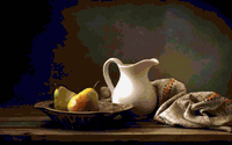 натюрморт на кухню - на кухню, фрукты, натюрморт - предпросмотр