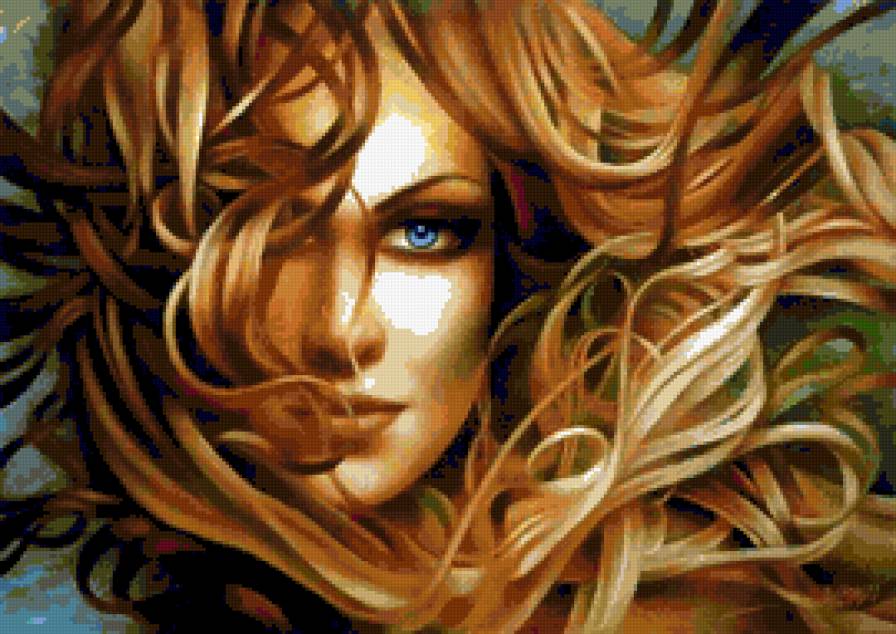 dziewczyna - włosy, dziewczyna - предпросмотр