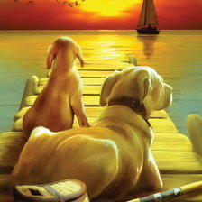 Схема вышивки «закат»