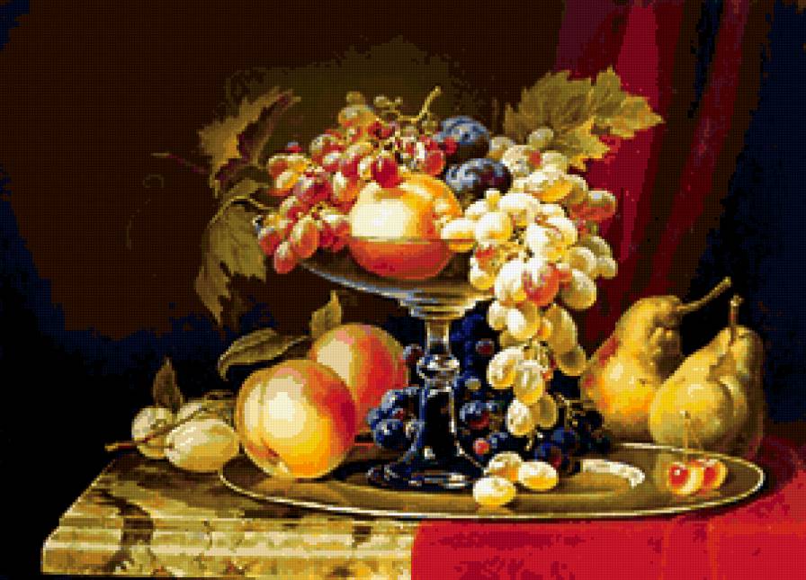 Фрукты в вазе - ваза, фрукты - предпросмотр