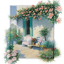 Схема вышивки «летний пейзаж»