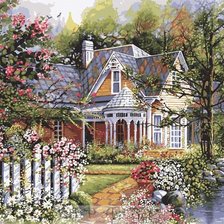 Схема вышивки «летний пейзаж»