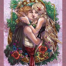 Схема вышивки «пара эльфы»