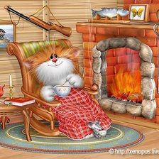 Схема вышивки «вечерком чайку попьем!!!»