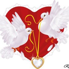 Схема вышивки «голубки»