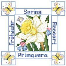 Схема вышивки «нарцисс (подушка)»