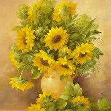 Схема вышивки «подсолнухи-3»