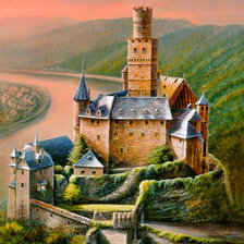 Схема вышивки «замок»