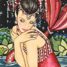 Схема вышивки «русалка»