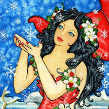 Схема вышивки «русалка»