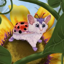 Схема вышивки «кися-букашечка»