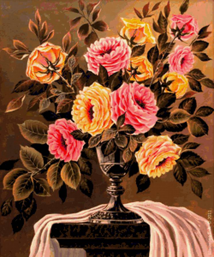 пионы в вазе - предпросмотр