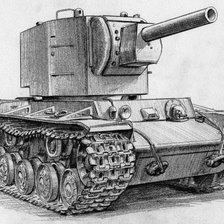 Схема вышивки «Карандашный КВ-2»
