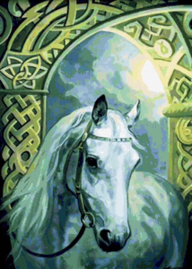 белая лошадь - предпросмотр