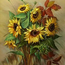 Схема вышивки «подсолнухи»