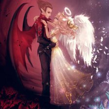 Схема вышивки «Ангел и демон»