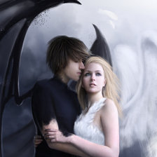 Схема вышивки «Ангел и демон»