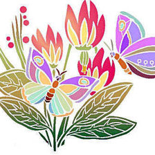 Схема вышивки «бабочки»