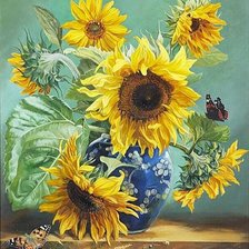 Схема вышивки «подсолнухи»