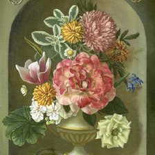 Схема вышивки «букет в нише-2»