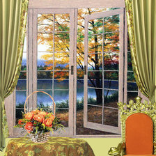 Схема вышивки «Вид из окна»