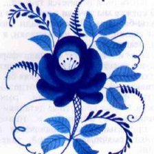 Схема вышивки «роза гжель»