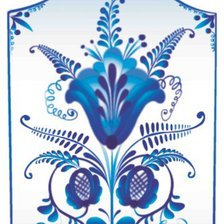 Схема вышивки «доска сырная гжель»