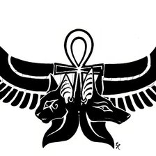 Схема вышивки «Анубис и Бастет»