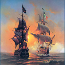 Схема вышивки «в море»