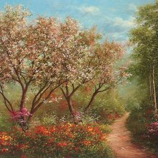 Схема вышивки «пейзаж»