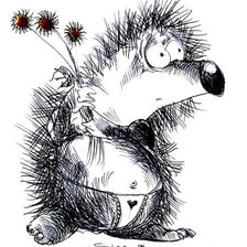 Схема вышивки «ёжик»