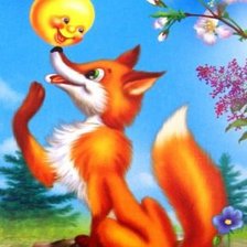 Схема вышивки «лиса и колобок»