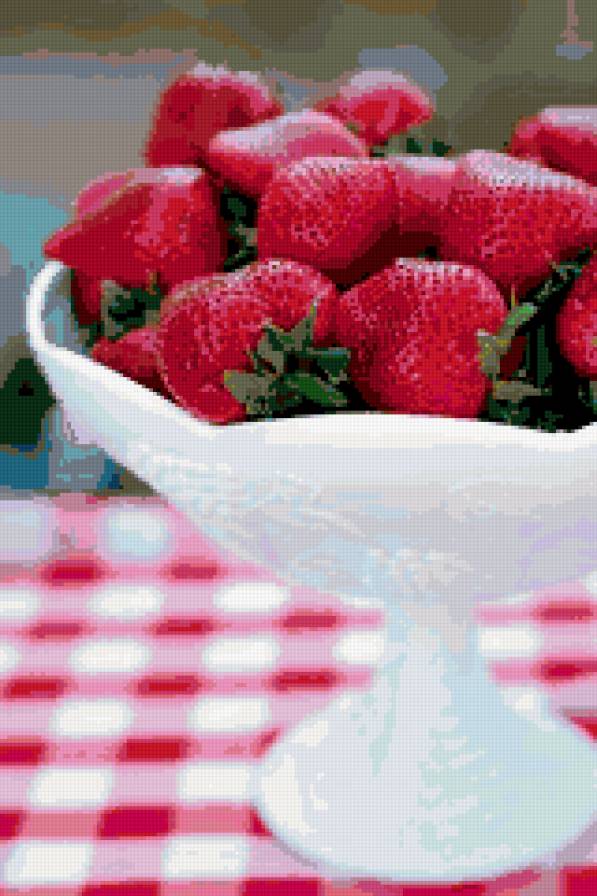 клубника - ягоды, ваза, клубника - предпросмотр