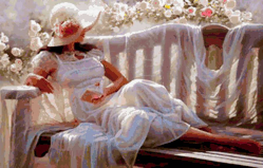 девушка - она, цветы, образ, книга, девушка, женщина - предпросмотр