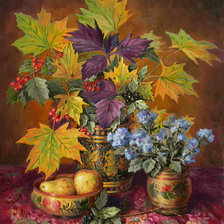 Схема вышивки «осенний букет»