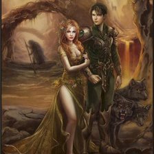 Схема вышивки «Персефона и Аид»