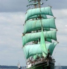 Схема вышивки «зелёный парус»