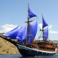 Схема вышивки «синий парус»