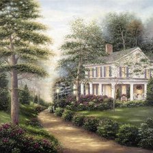 Схема вышивки «домик»