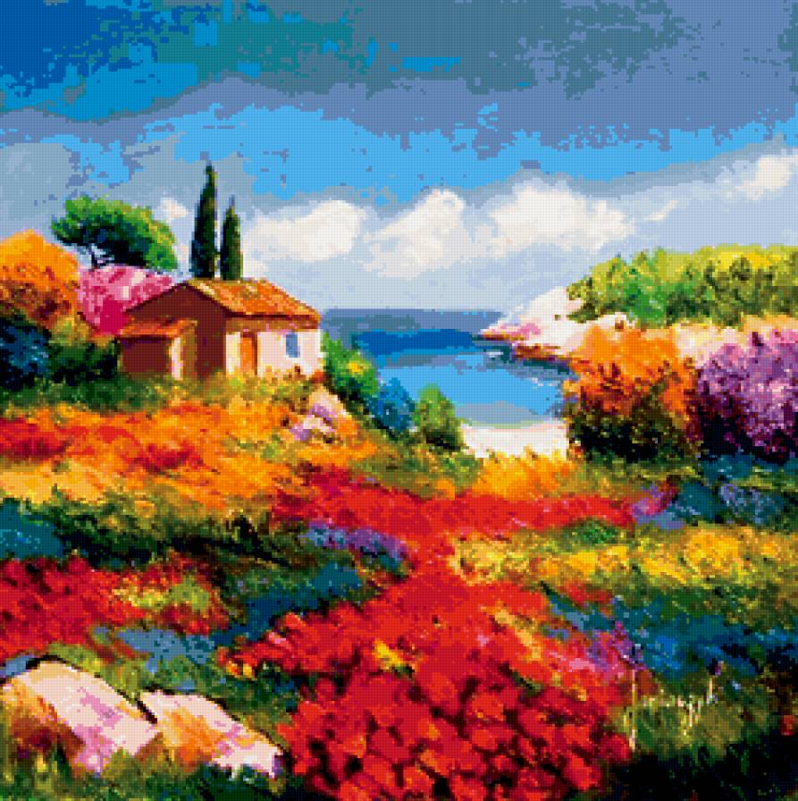 картина маслом - пейзаж, картина - предпросмотр