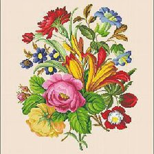 Схема вышивки «букет цветов»