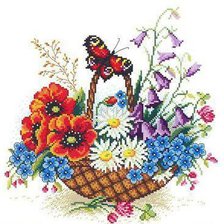 цветы в корзине