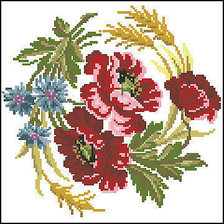 Схема вышивки «маки»
